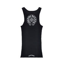 Laden Sie das Bild in den Galerie-Viewer, Chrome Hearts Black Horseshoe Logo Tanktop