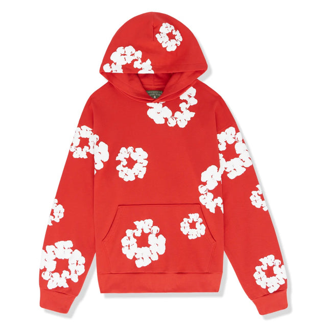 Denim Tears Cotton Wreath Hoodie Red